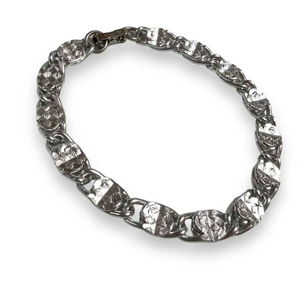 Sarah Coventry Womens Chain Bracelet Silver Tone Stamped